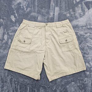 Canyon Guide Outfitters Shorts Mens 42 beige flat front pockets outdoor hiking